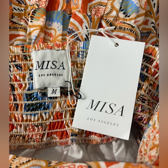 NWT Misa Los Angeles Tula Halter Convertible Mini Dress Tangerina Flora Sz M - Picture 13 of 15